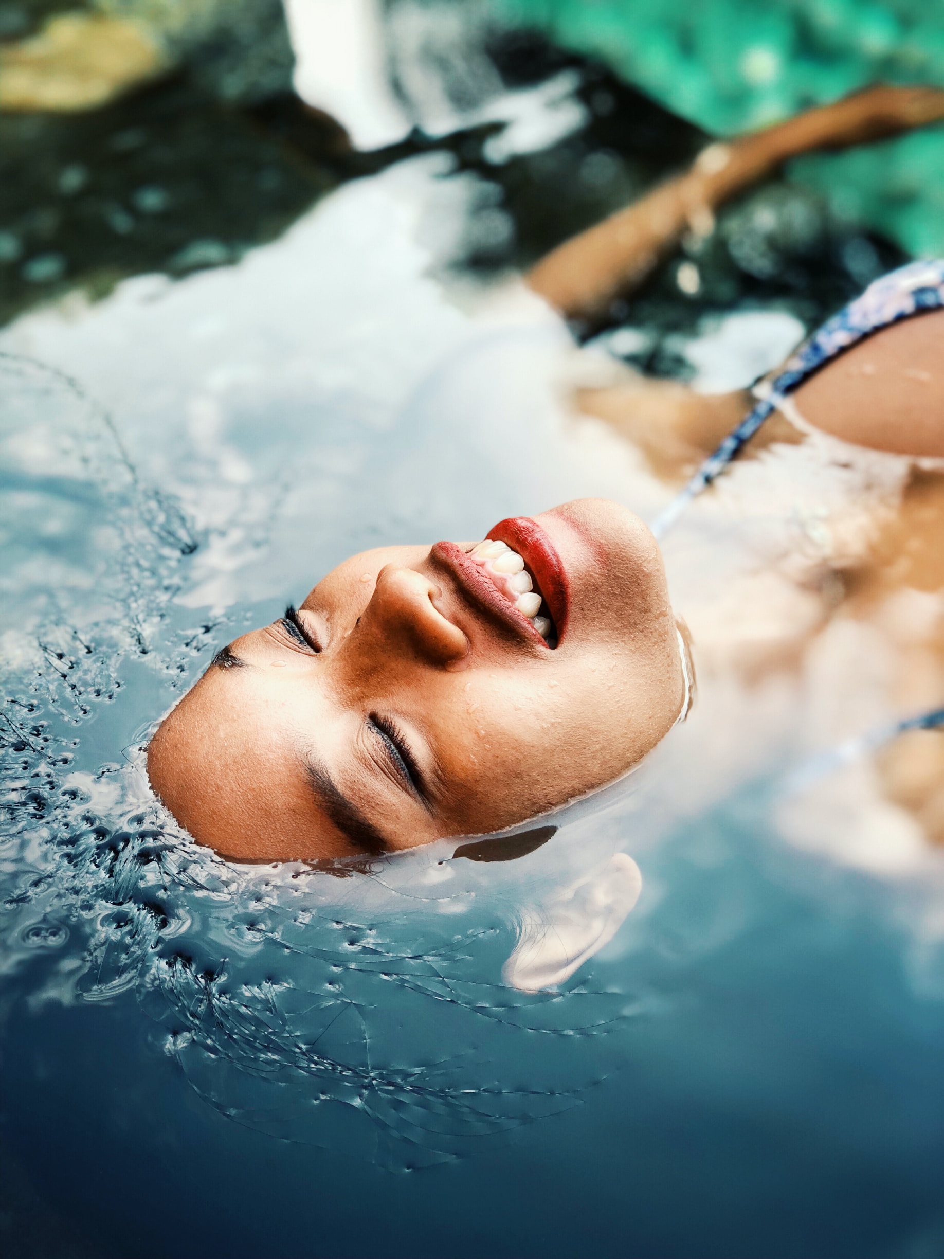 relaxing in a spa